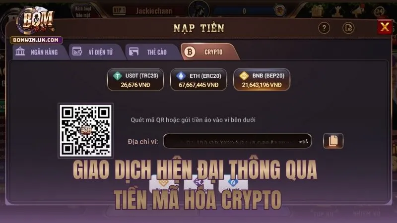 Chi tiết các bước nạp tiền vào tài khoản BOMWIN qua Internet Banking.