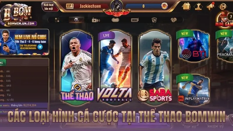 Các loại hình cá cược chủ đạo tại Thể Thao bomwin