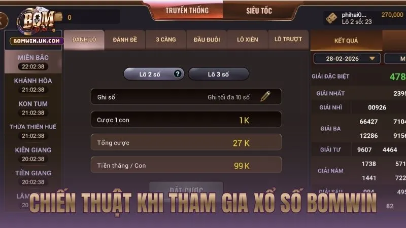 Chiến thuật tối ưu khi tham gia Xổ Số BOMWIN